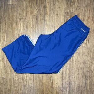 Y2K Old Navy Track Pants Mens Large‎ Blue White Lined Ankle Zip Baggy Sweatpants
